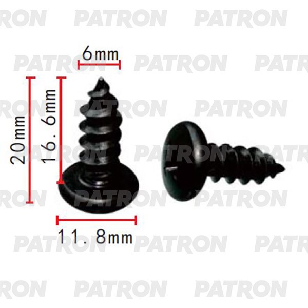 Саморез Применяемость: Саморез 6X20Mm Универсальный PATRON p372177