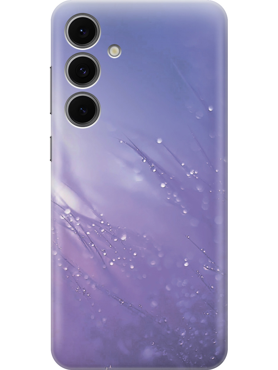 

Силиконовый чехол на Samsung Galaxy S24 FE с принтом "Капли на синей траве", Прозрачный;белый;синий, 786718122