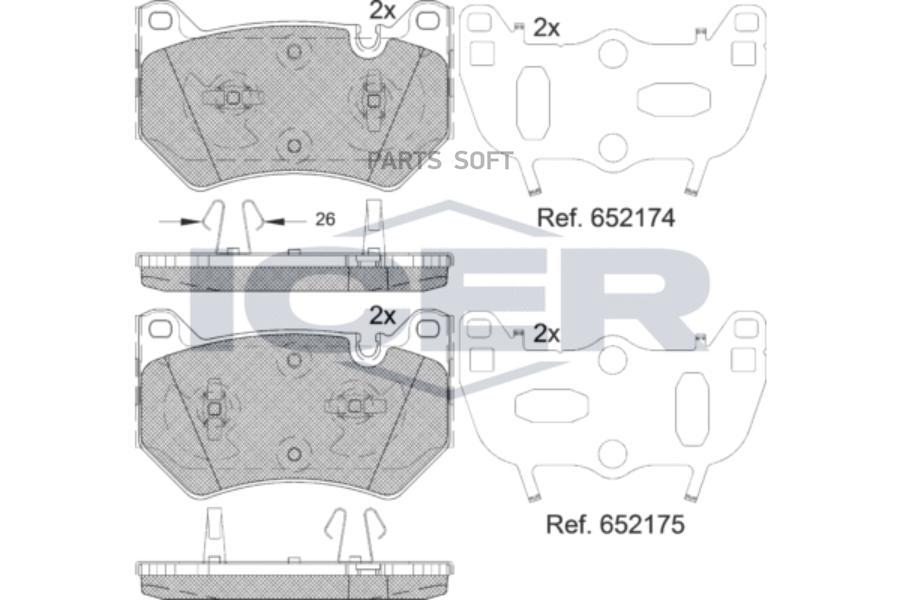 

Колодки Торм.Диск.Передние Audi Q5 (Fyb Fyg) (06/16 -) ICER 182385
