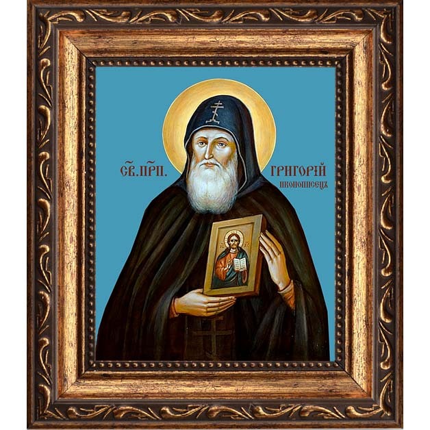 

Григорий Печерский, преподобный иконописец. Икона на холсте.
