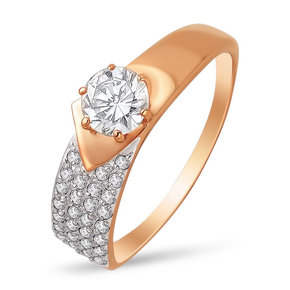 

Кольцо из золота р.  585Gold 4300093951, фианит, 4300093951