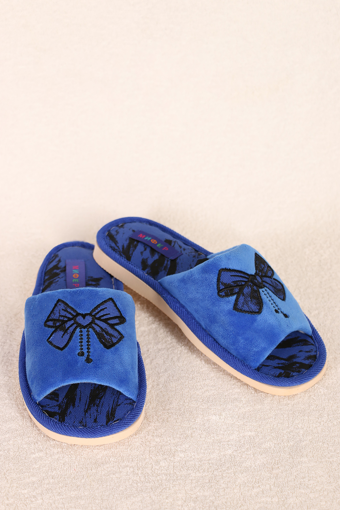 

Тапочки женские AlmondShop ТР-27 0269.С2 синие 36 RU, Синий, ТР-27 0269.С2