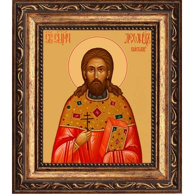 

Леонид Викторов, священномученик пресвитер. Икона на холсте.