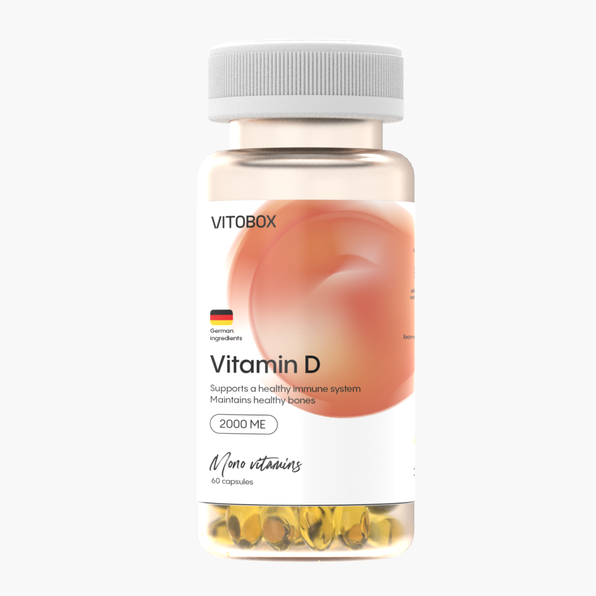 Витамины VITOBOX, Витамин D (2000 МЕ), 60 капсул