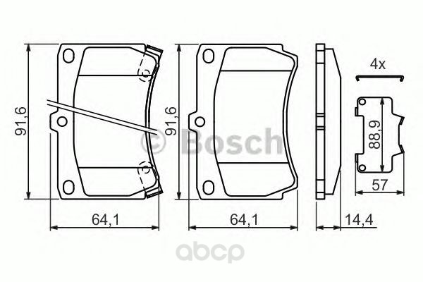 

Тормозные колодки Bosch дисковые 986461141