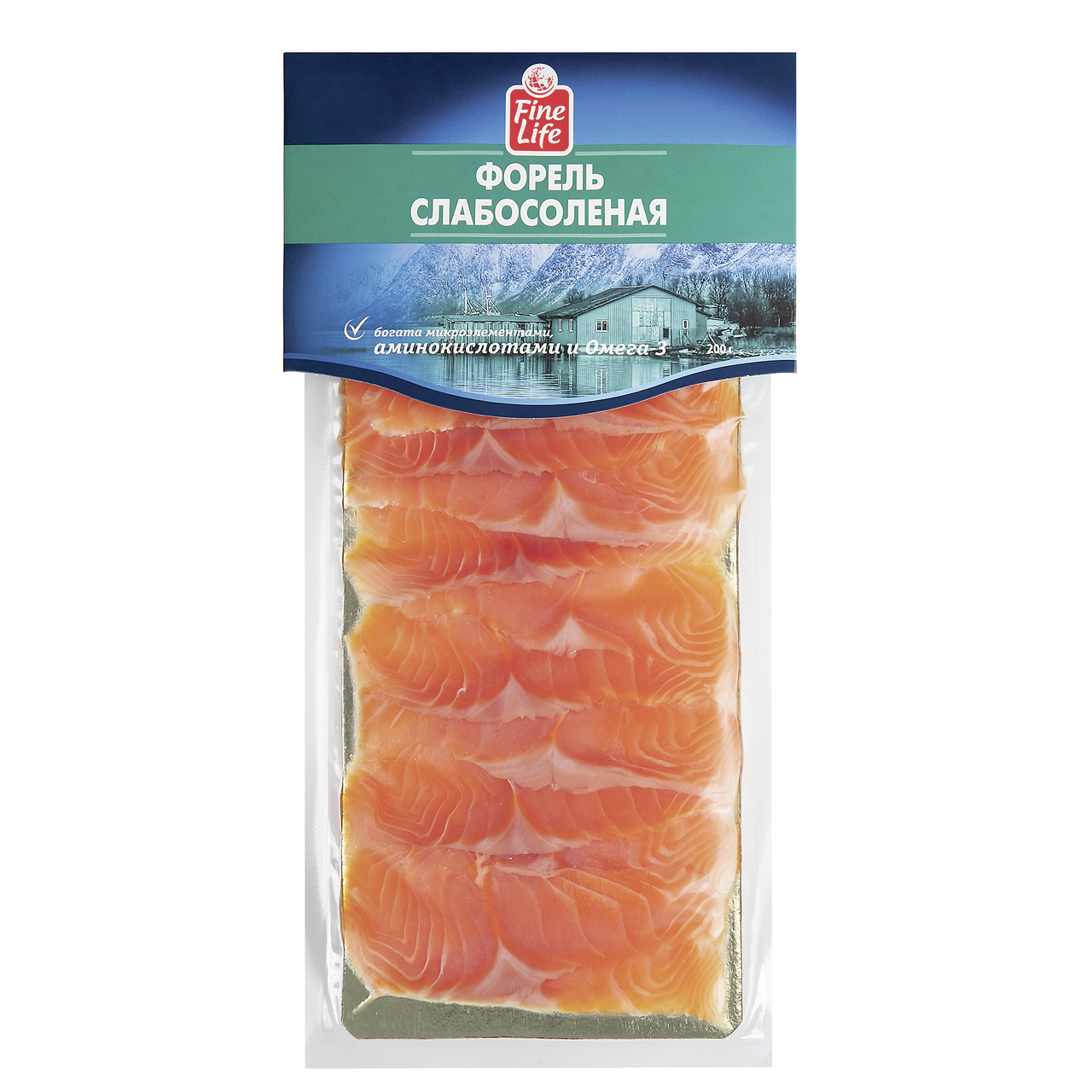 

Форель филе Fine Life ломтики слабосоленая 200 г