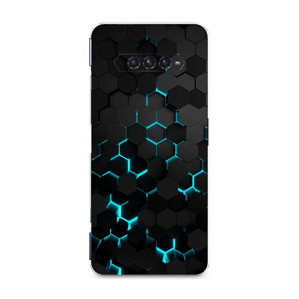 фото Силиконовый чехол "соты бирюзовые" на xiaomi black shark 4 awog