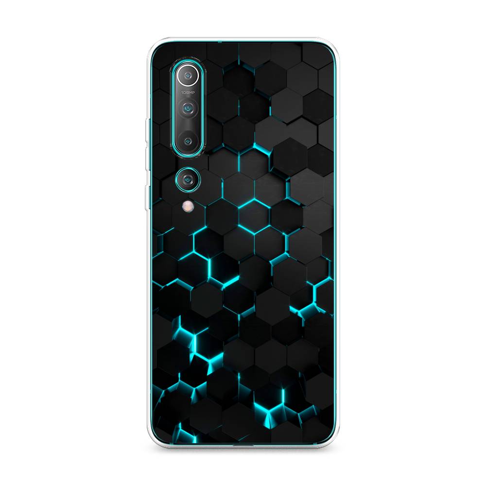 

Силиконовый чехол "Соты бирюзовые" на Xiaomi Mi 10 Pro, Разноцветный, 37850-3