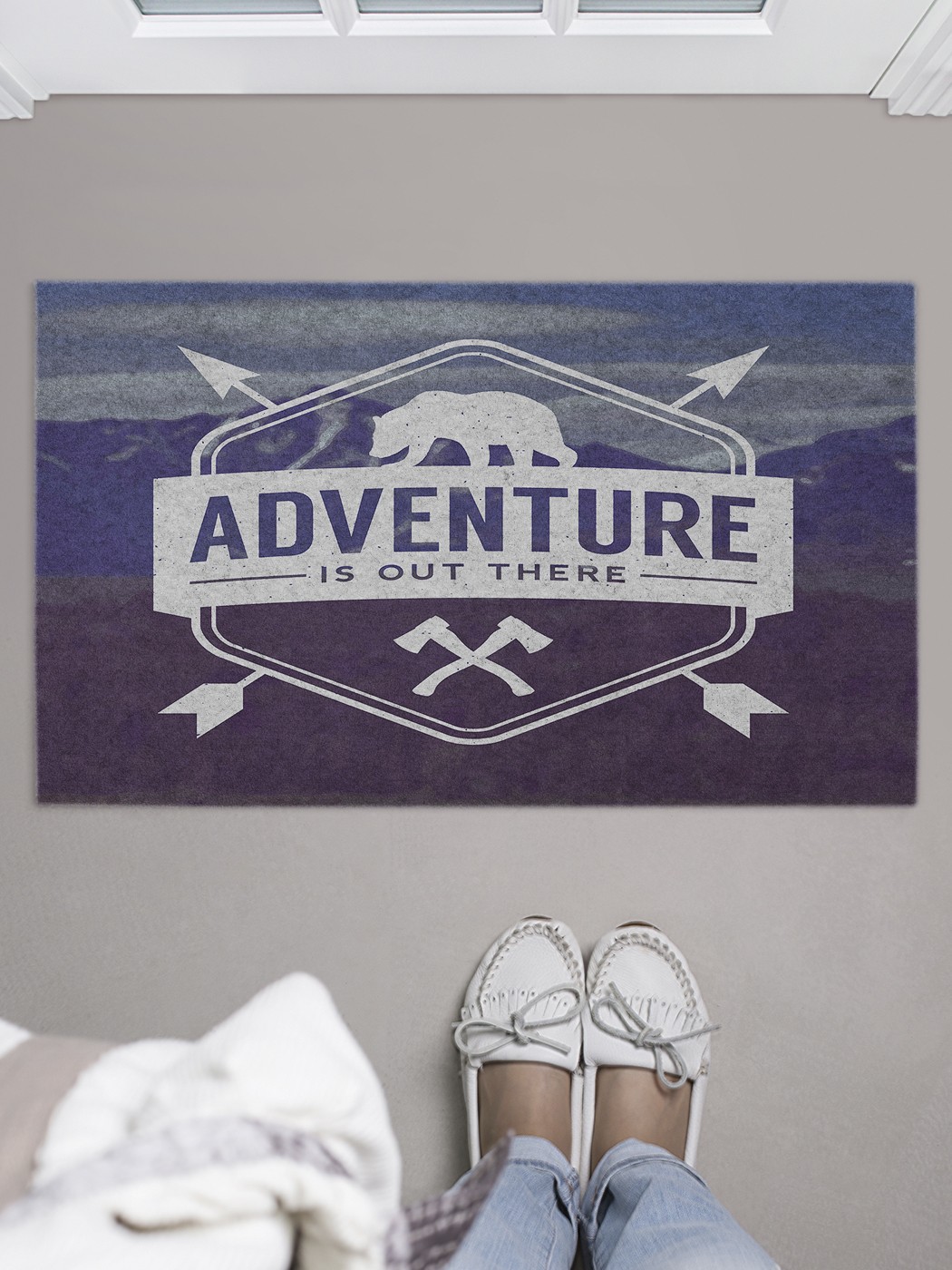 

Придверный коврик в прихожую для обуви, на резиновой основе, 75x45 см door_41722 JoyArty