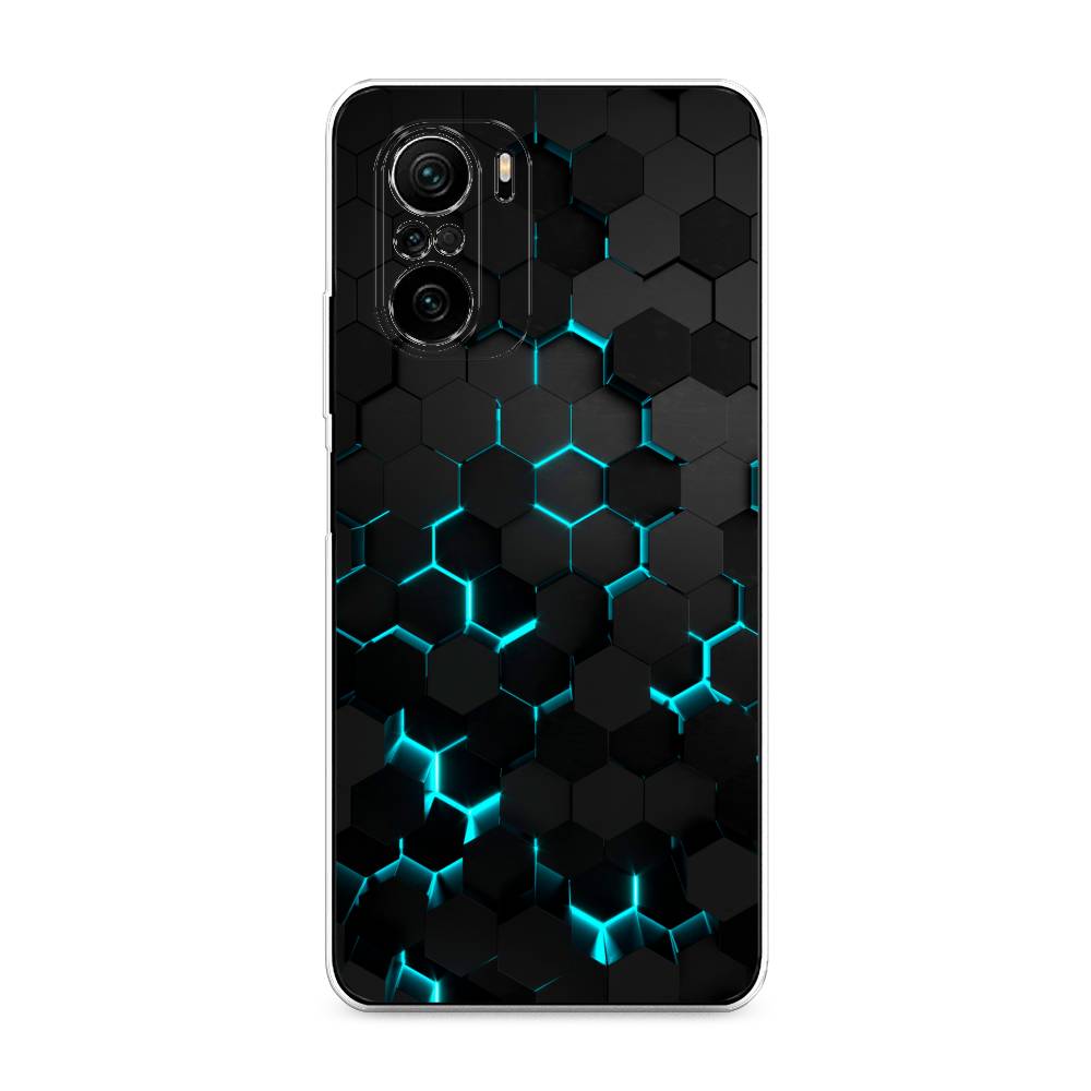 

Силиконовый чехол "Соты бирюзовые" на Xiaomi Mi 11i, Разноцветный, 312650-3