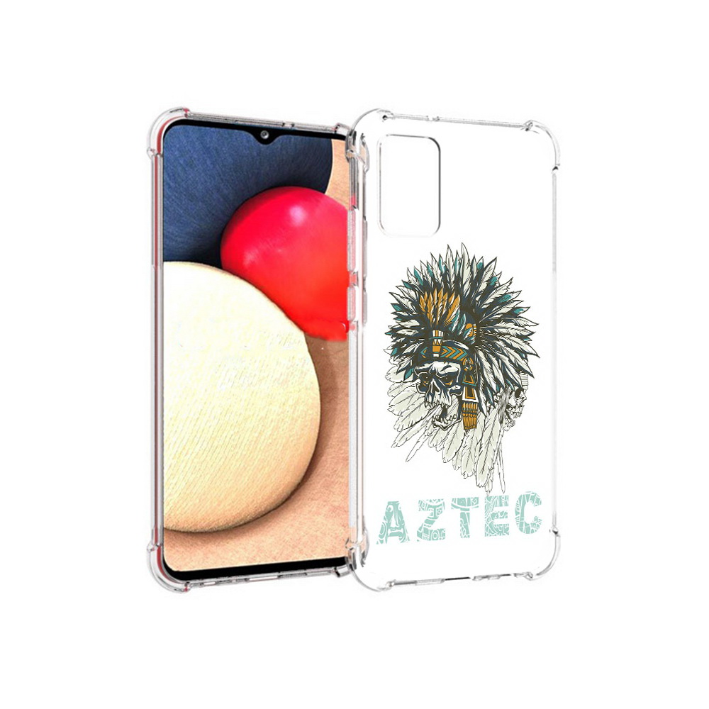 

Чехол MyPads Tocco для Samsung Galaxy A02s скелет индеец (PT156738.479.602), Прозрачный, Tocco