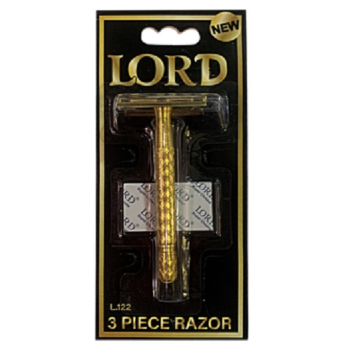Безопасная бритва Т-образная Lord Gold для двухсторонних лезвий лорд галифакс святой лис