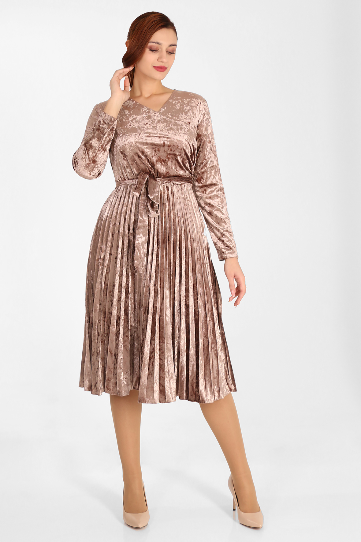 

Платье женское AlmondShop 2Г 4693.С1 коричневое 54 RU, Коричневый, 2Г 4693.С1