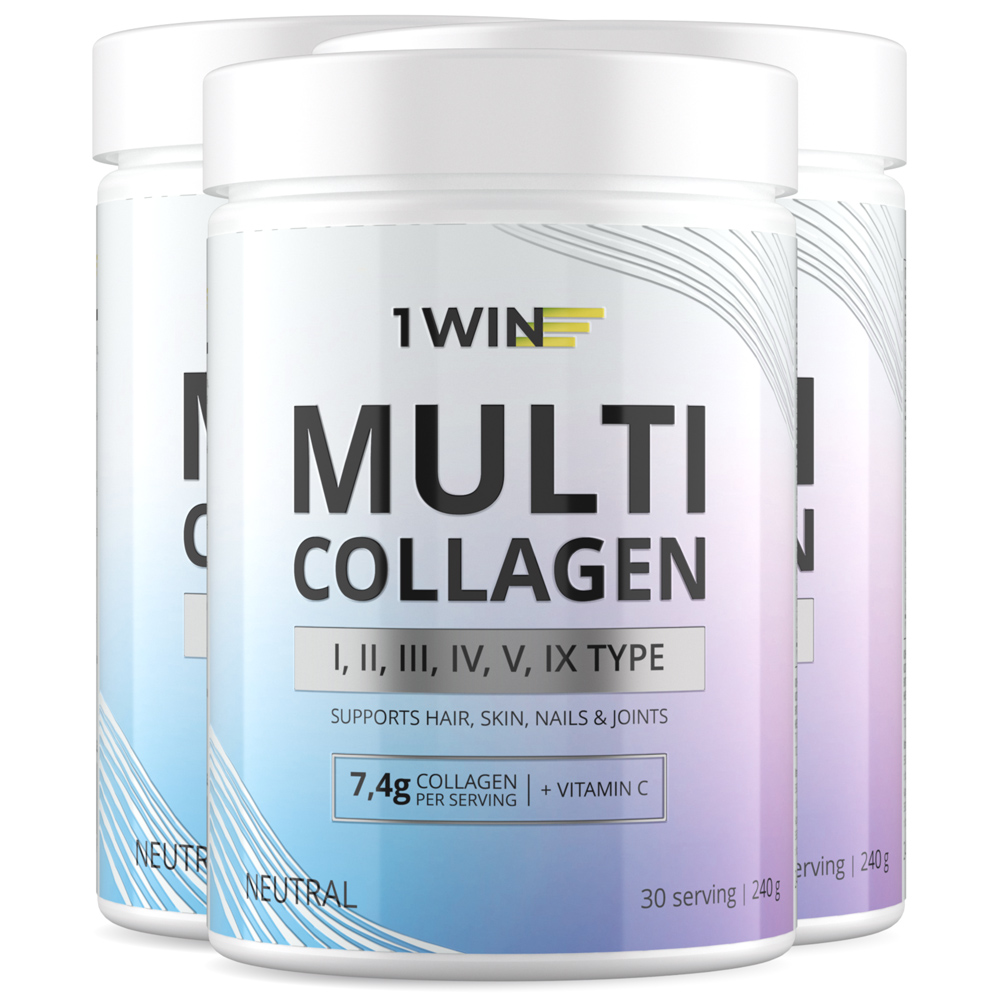 фото Набор 1win multi collagen + vitamine c, банка 240 гр., 3 шт.