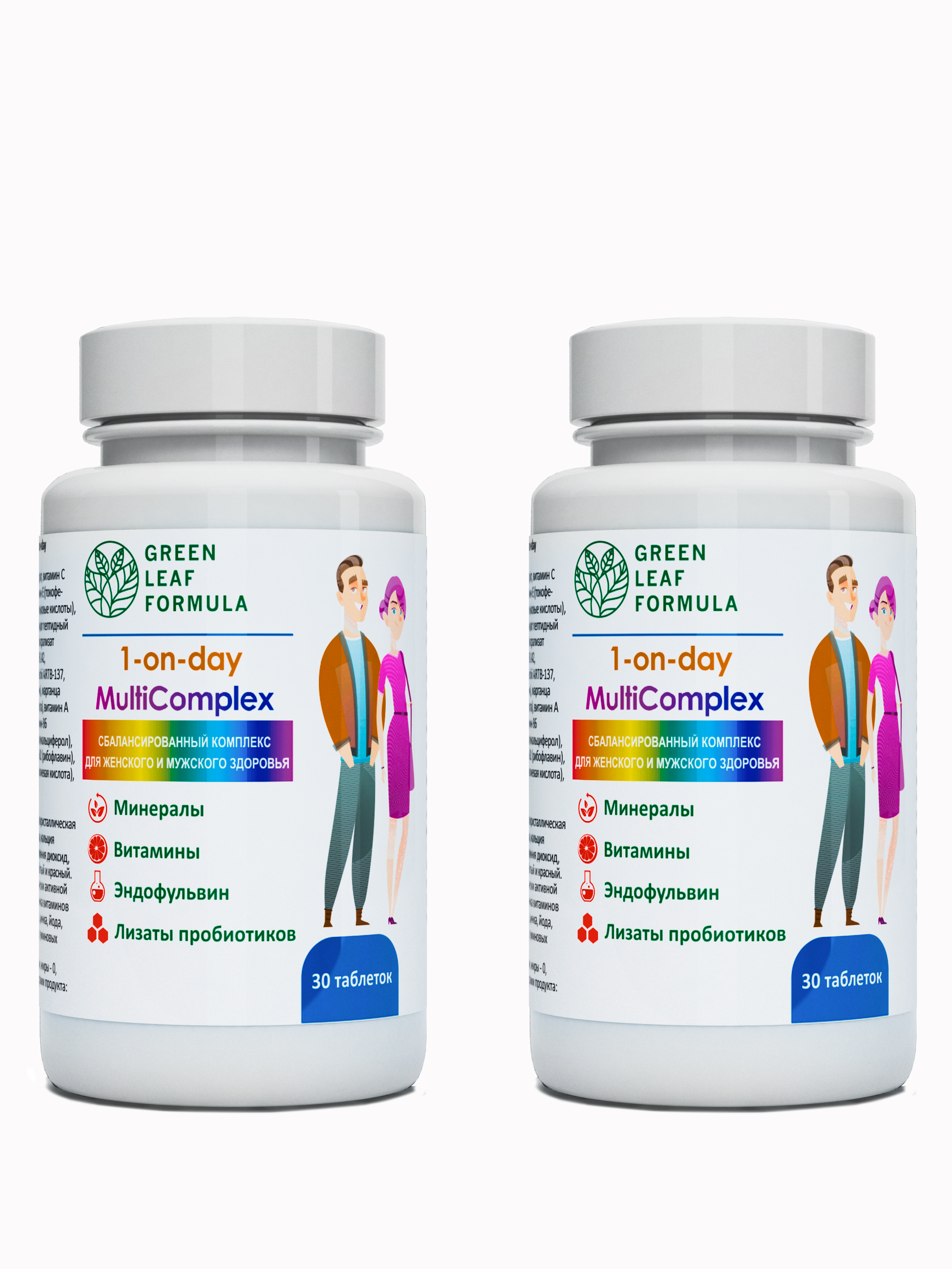 

Витамины и минералы Green Leaf Formula 1-On-Day MultiComplex таблетки 30 шт. x 2, MultiComplex