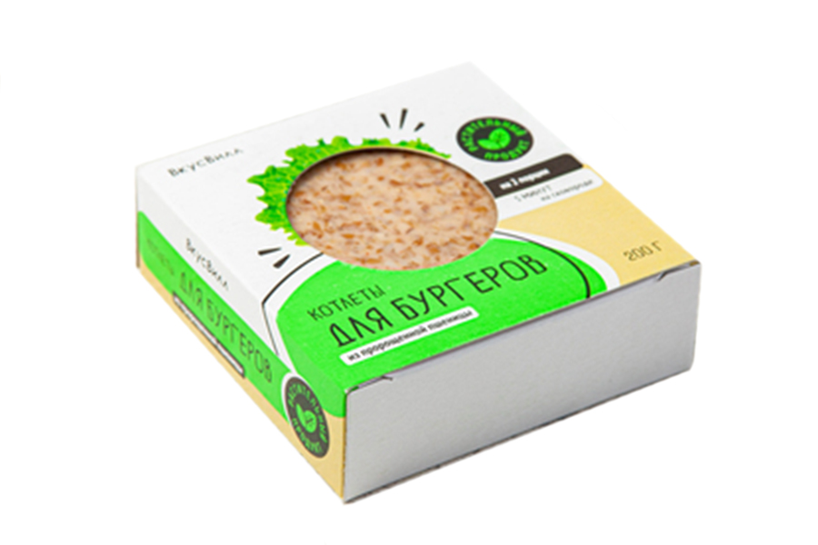 

Котлеты для бургеров ВкусВилл из пророщенной пшеницы 200 г