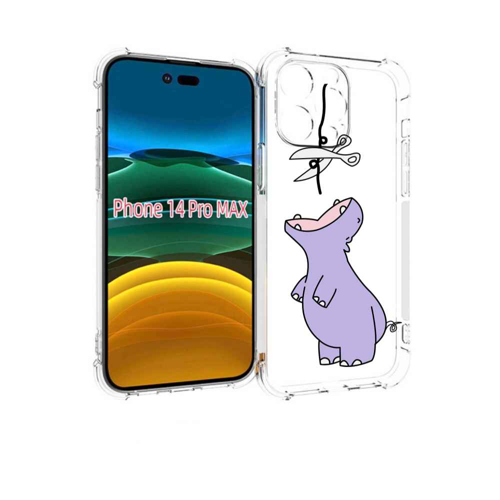 

Чехол MyPads динозаврик-фиолетовый для iPhone 14 Pro Max, Прозрачный, Tocco