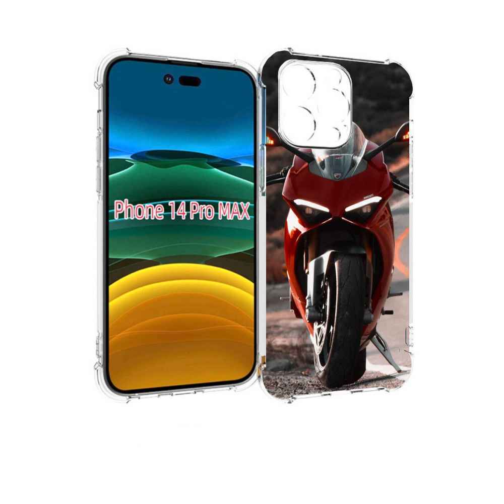 

Чехол MyPads дукати мотоцикл для iPhone 14 Pro Max, Прозрачный, Tocco