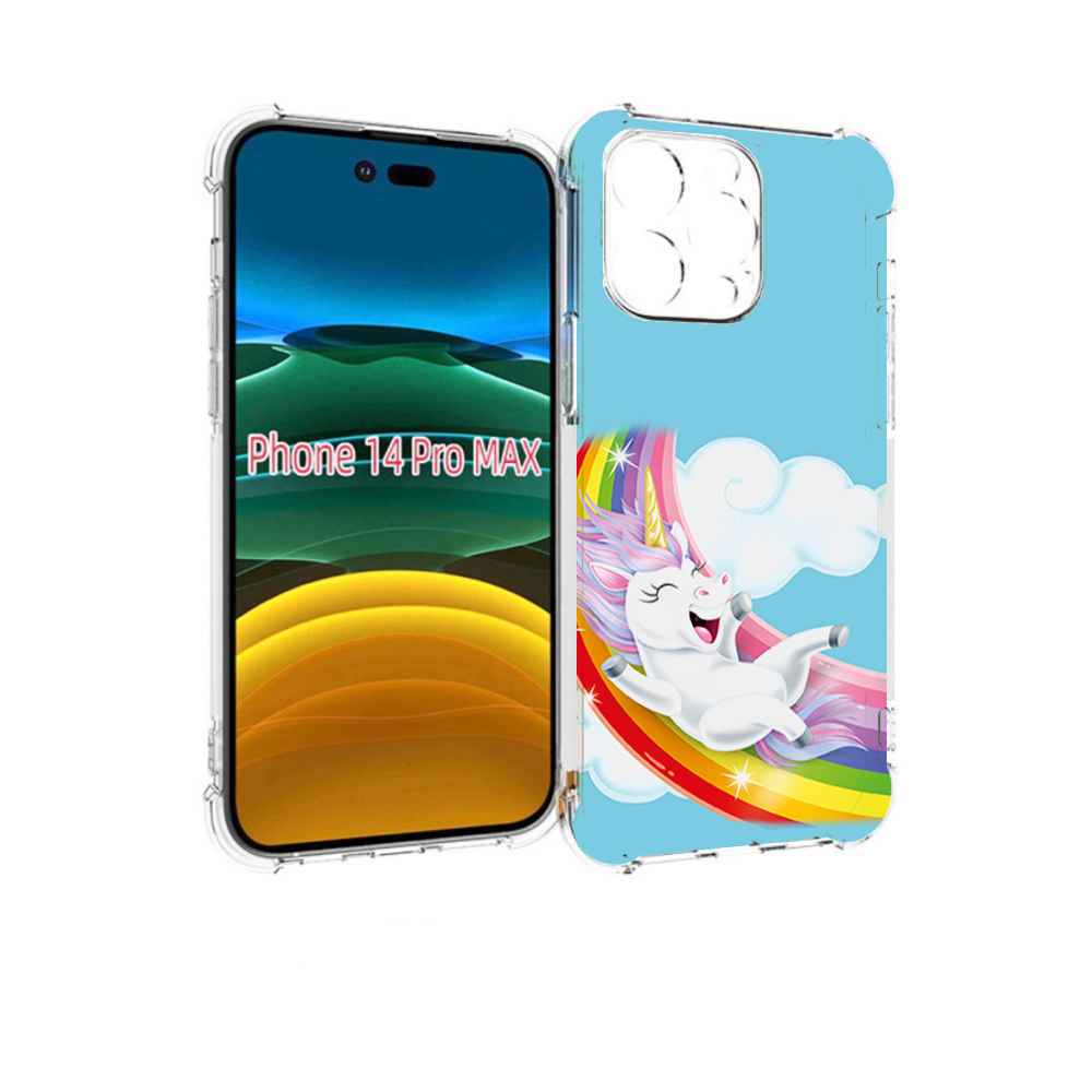 

Чехол MyPads единорог-на-радуге для iPhone 14 Pro Max, Прозрачный, Tocco