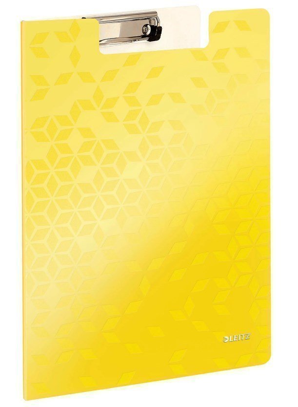 Папка-планшет LEITZ WOW с верхним прижимом и крышкой A4 330х230 мм полифом желтая 41990016