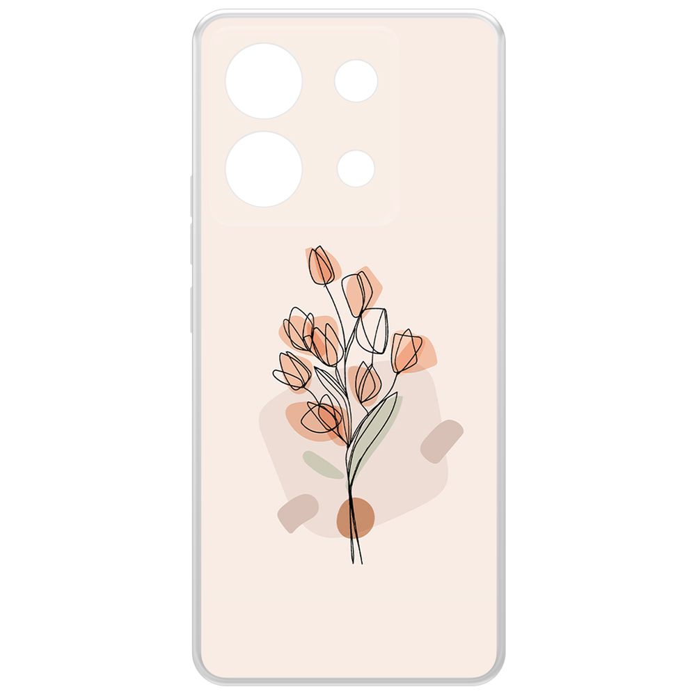

Чехол-накладка Krutoff Clear Case Букет тюльпанов для Xiaomi Redmi Note 13 Pro 5G, Прозрачный