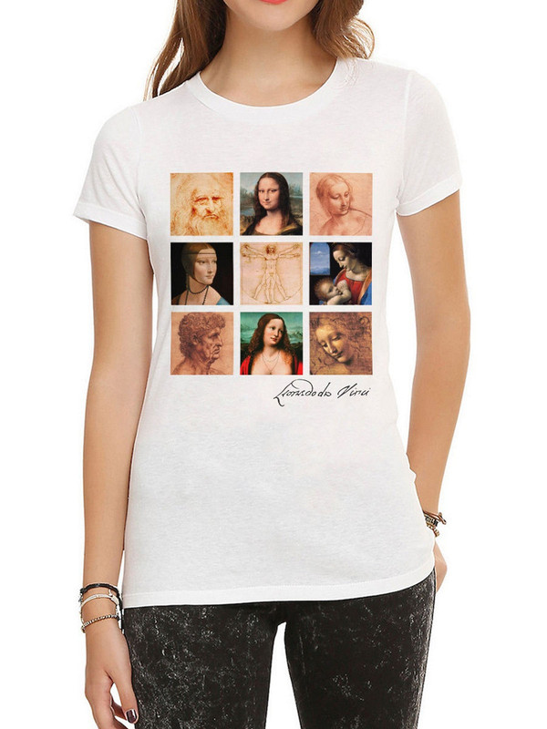 

Футболка женская Dream Shirts Леонардо Да Винчи белая 2XL, Белый, Леонардо Да Винчи