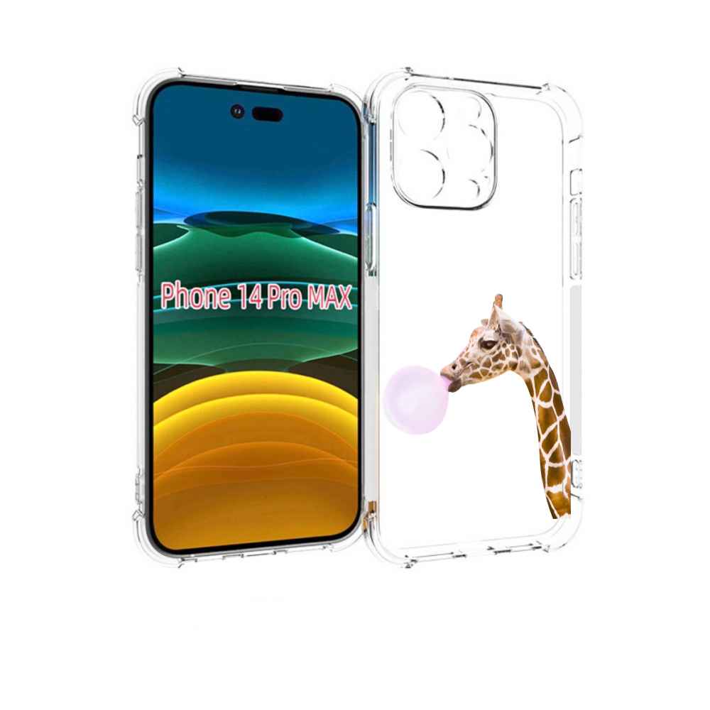 

Чехол MyPads жираф-с-жвачкой для iPhone 14 Pro Max, Прозрачный, Tocco