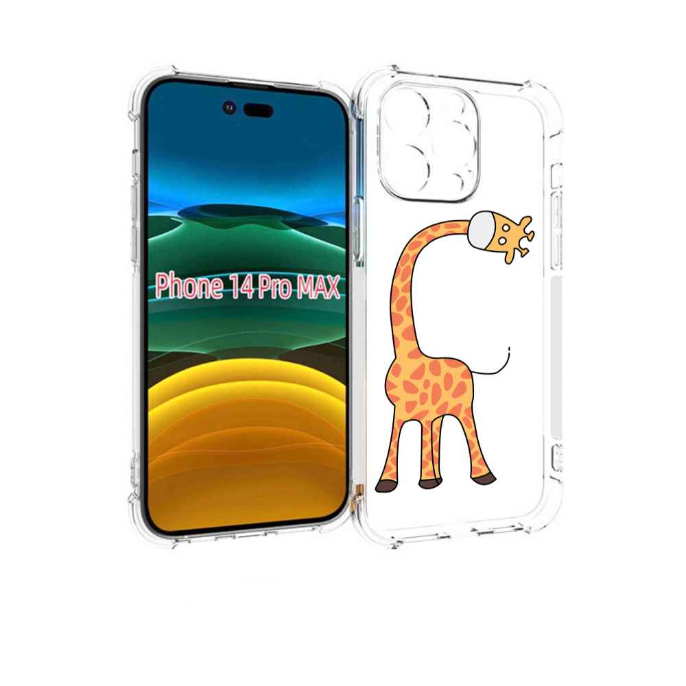 

Чехол MyPads жирафик детский для iPhone 14 Pro Max, Прозрачный, Tocco