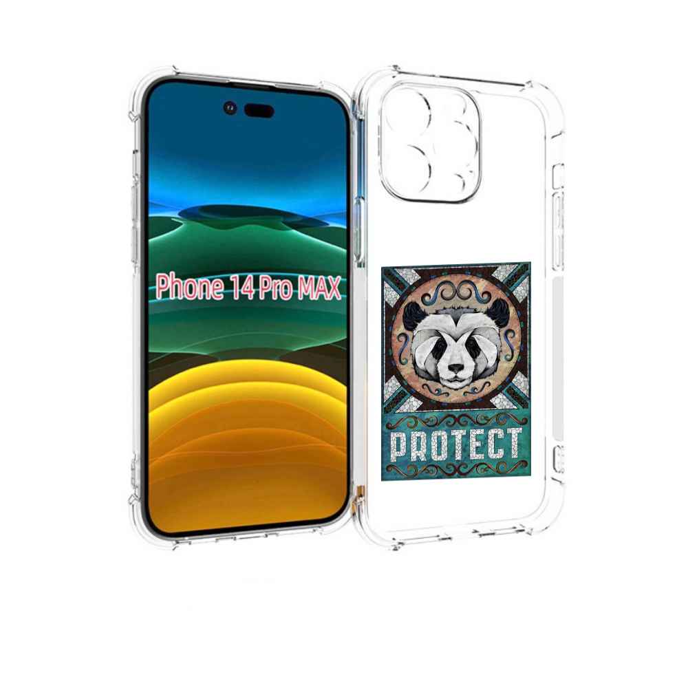 

Чехол MyPads защита панды для iPhone 14 Pro Max, Прозрачный, Tocco