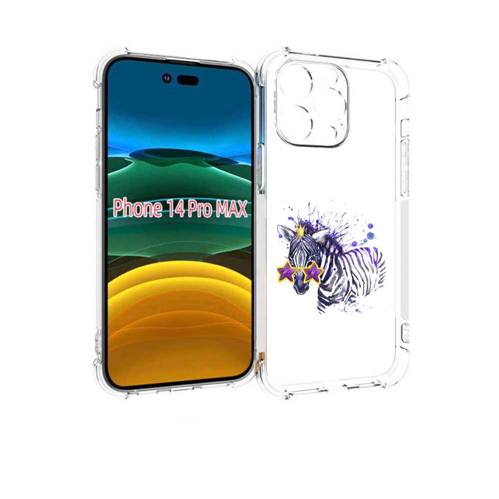 

Чехол MyPads акварельная зебра для iPhone 14 Pro Max, Прозрачный, Tocco
