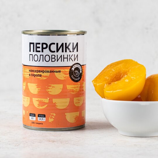 

Персики ВкусВилл половинки в сиропе