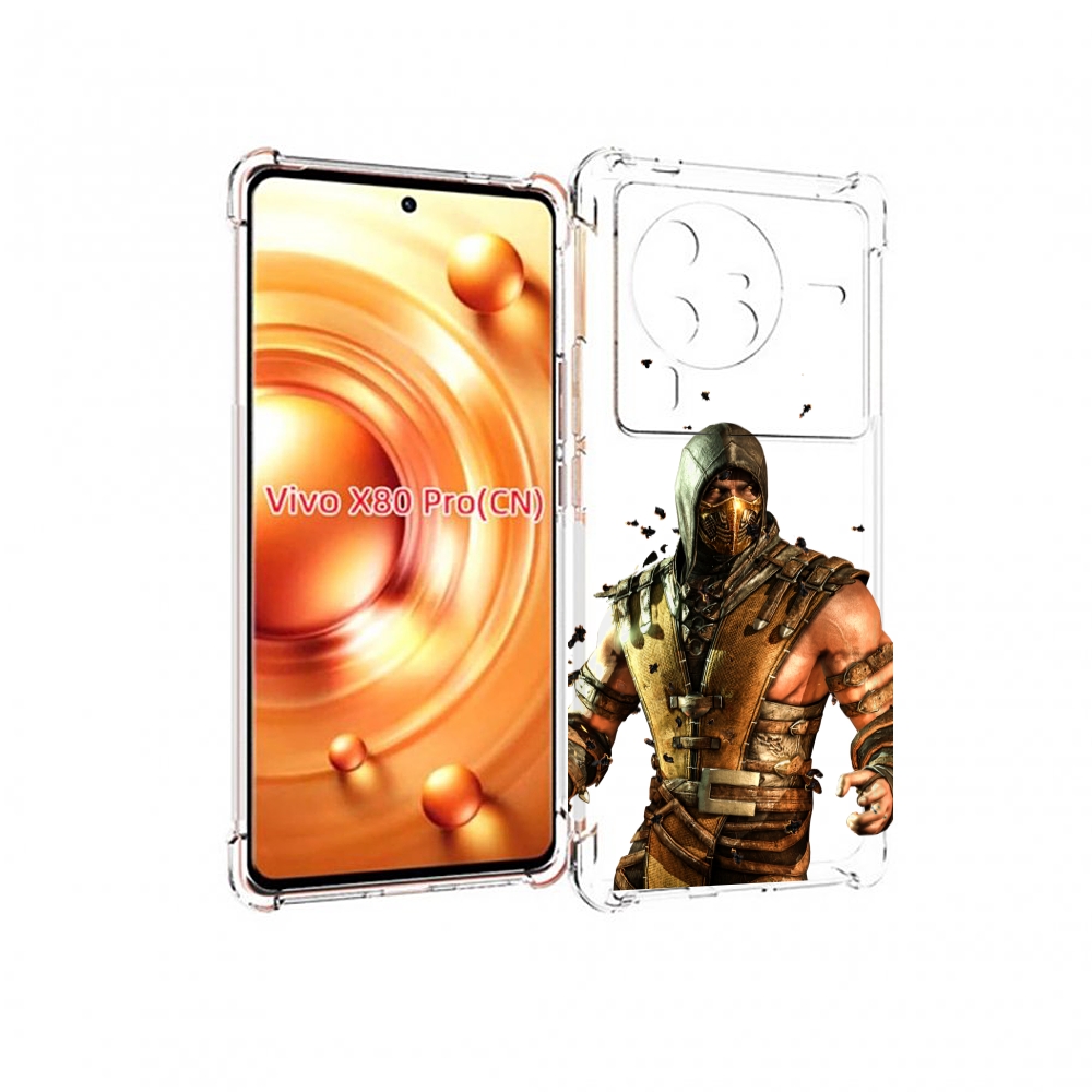 

Чехол MyPads Mortal Combat scorpion для Vivo X80 Pro, Прозрачный, Tocco