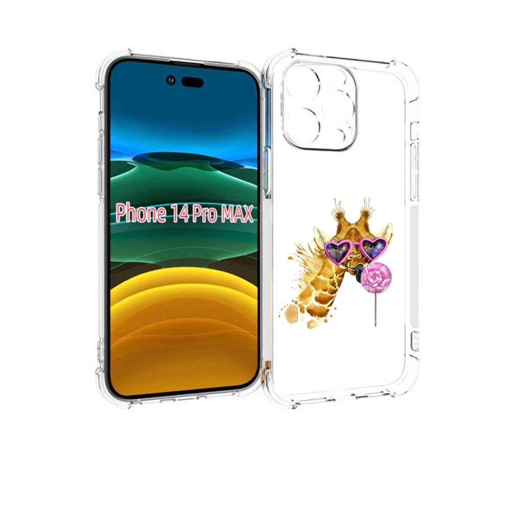 

Чехол MyPads акварельный жираф для iPhone 14 Pro Max, Прозрачный, Tocco