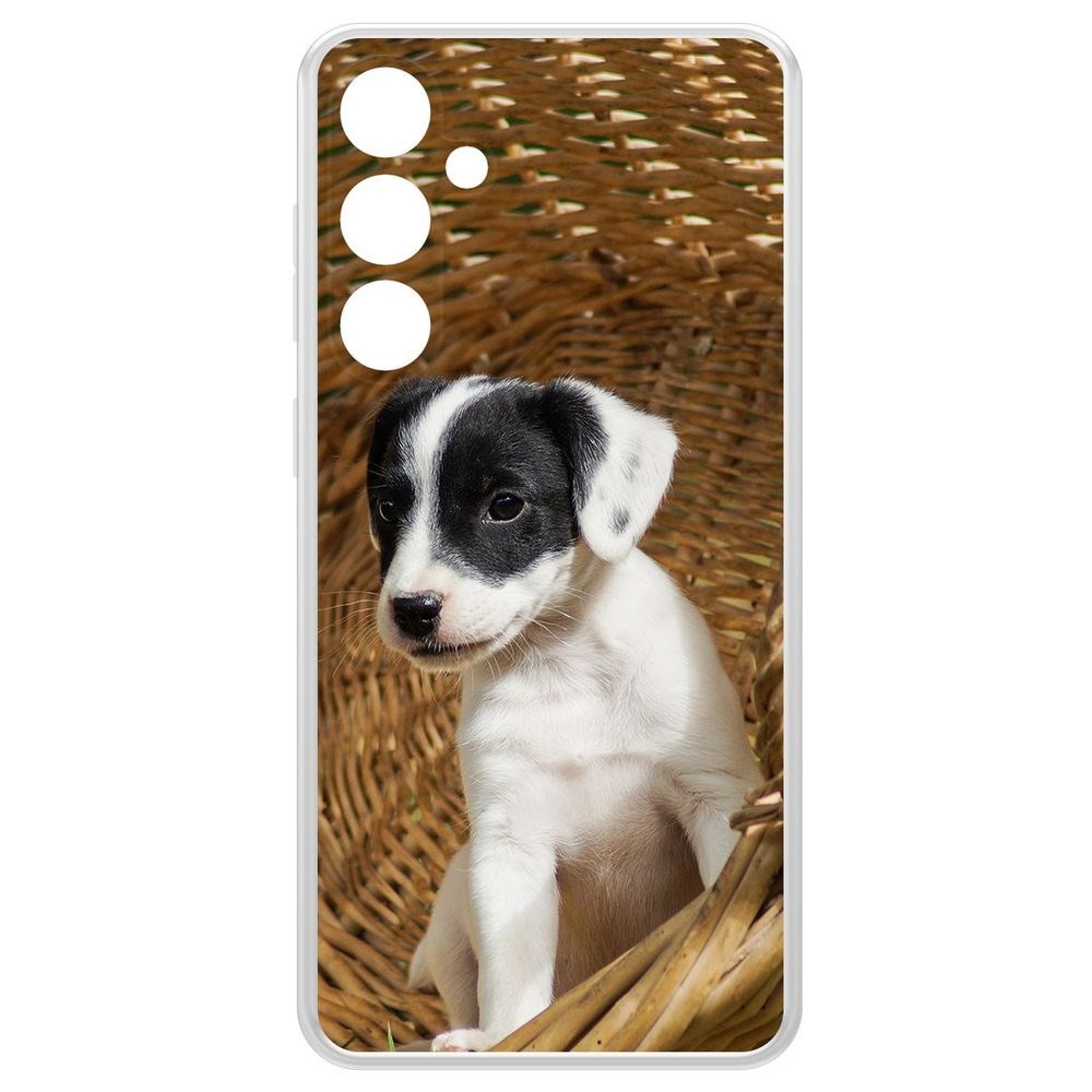 

Чехол-накладка Krutoff Clear Case Щенок в корзине для Samsung Galaxy S23 FE, Прозрачный