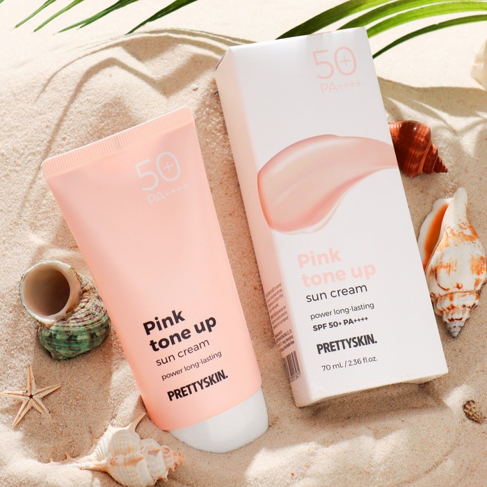 Крем PrettySkin Pink Tone-Up Sun Cream SPF50+PA розовый тонизирующий солнцезащитный 70 мл