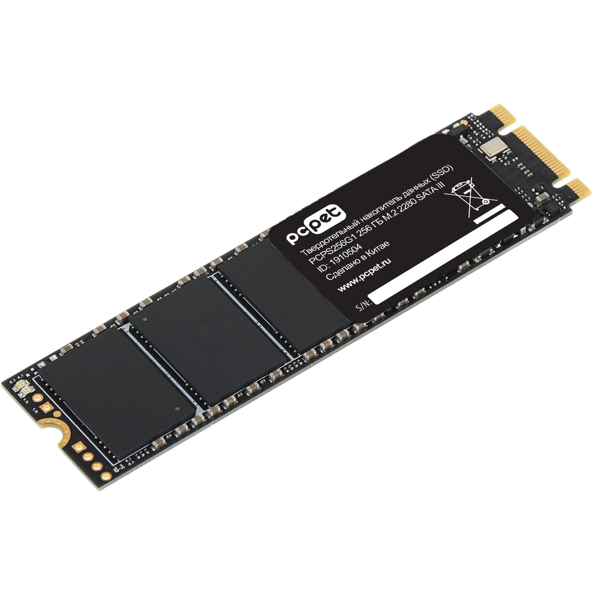 SSD накопитель PC PET M.2 2280 256 ГБ (PCPS256G1)