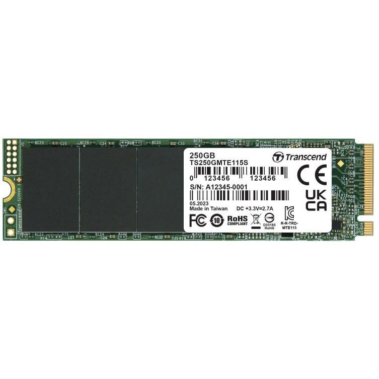 SSD накопитель Transcend M.2 2280 250 ГБ (TS250GMTE115S)