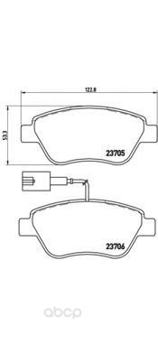 

Тормозные колодки brembo дисковые P23085