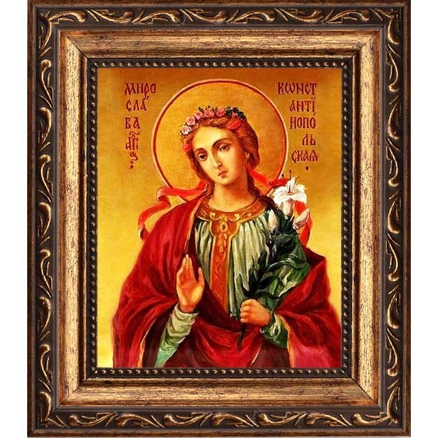 

Мирослава Константинопольская, Святая дева. Икона на холсте.