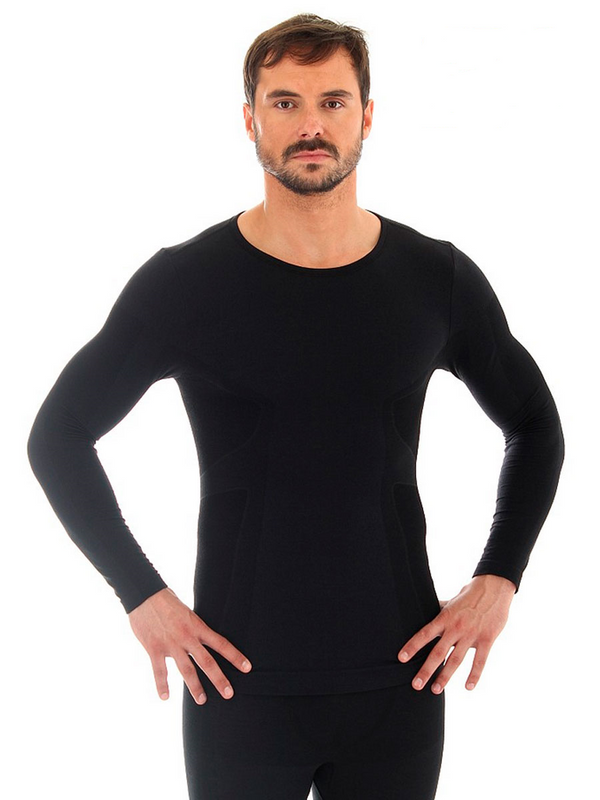 Термолонгслив Brubeck Comfort Wool, черный, XL INT