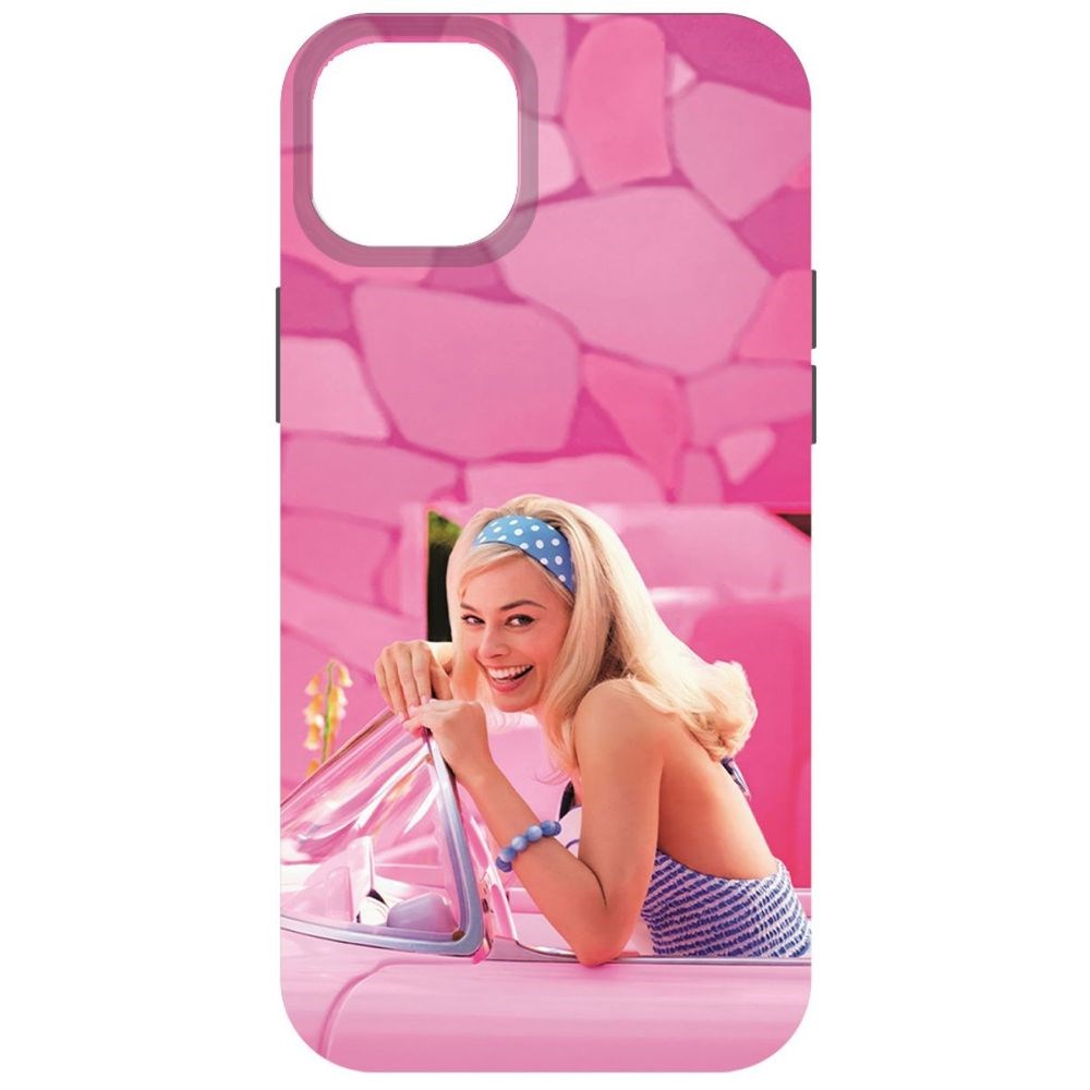 

Чехол-накладка Krutoff Soft Case Барби в розовом для iPhone 14 Plus черный