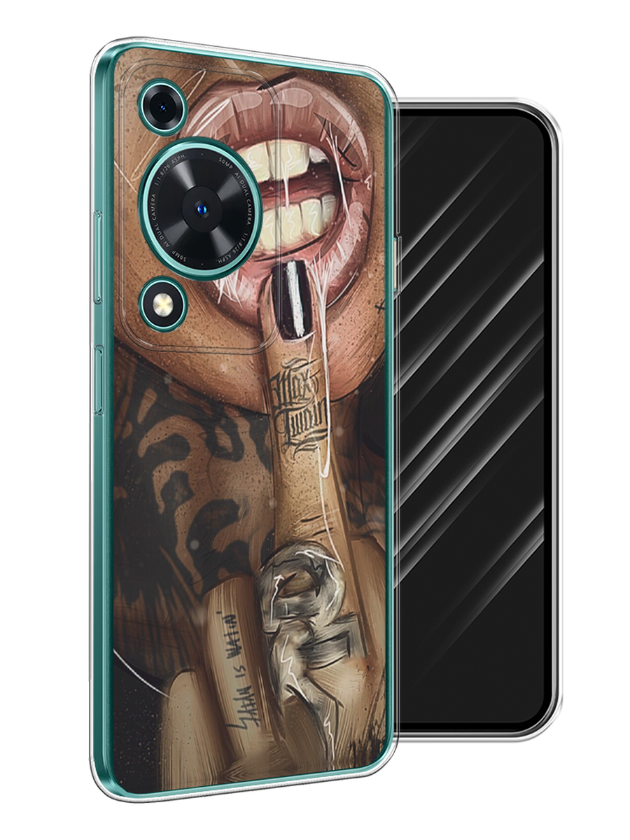 

Чехол Awog на Huawei Nova Y72 "Девушка с татуировками", Бежевый;розовый;черный, 6123650-1