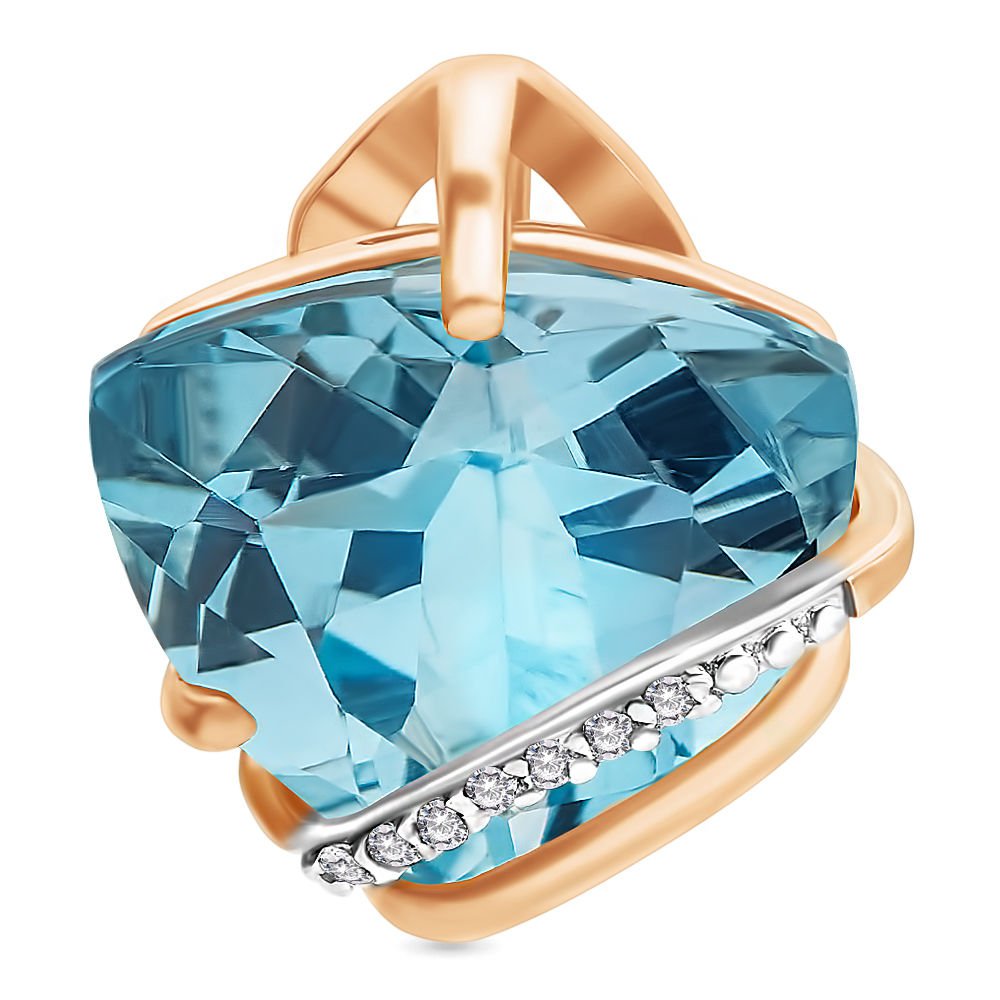 

Бегунок из золота 585Gold 4300089784, топаз/фианит, 4300089784