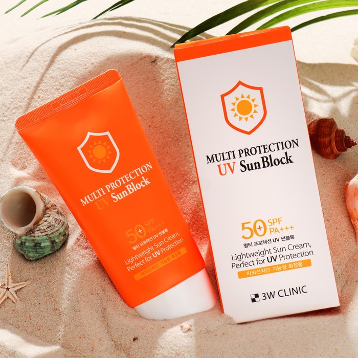 Солнцезащитный крем для лица 3W Clinic Multi Protection UV Sun Block SPF50+ PA 70 мл