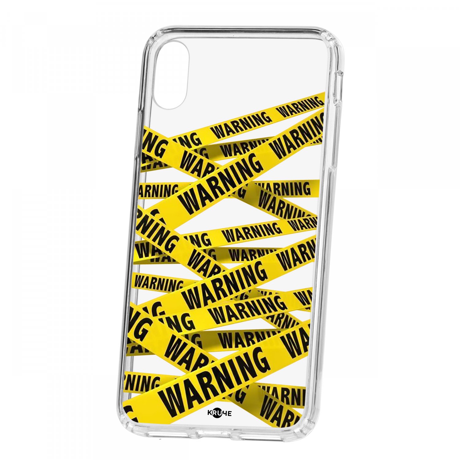 фото Чехол kruche для iphone xs max print warning кruче