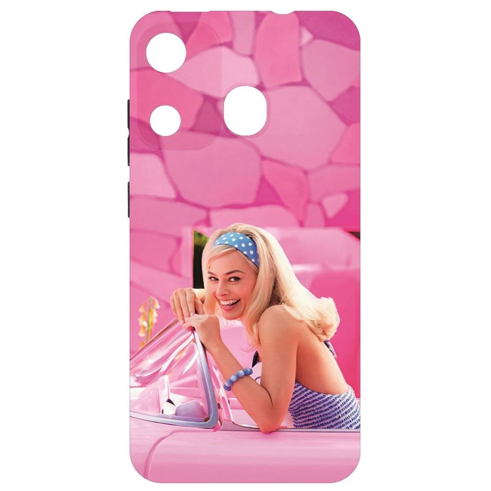 

Чехол-накладка Krutoff Soft Case Барби в розовом для Itel A27 черный
