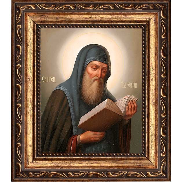 

Лаврентий Печерский, преподобный затворник. Икона на холсте.