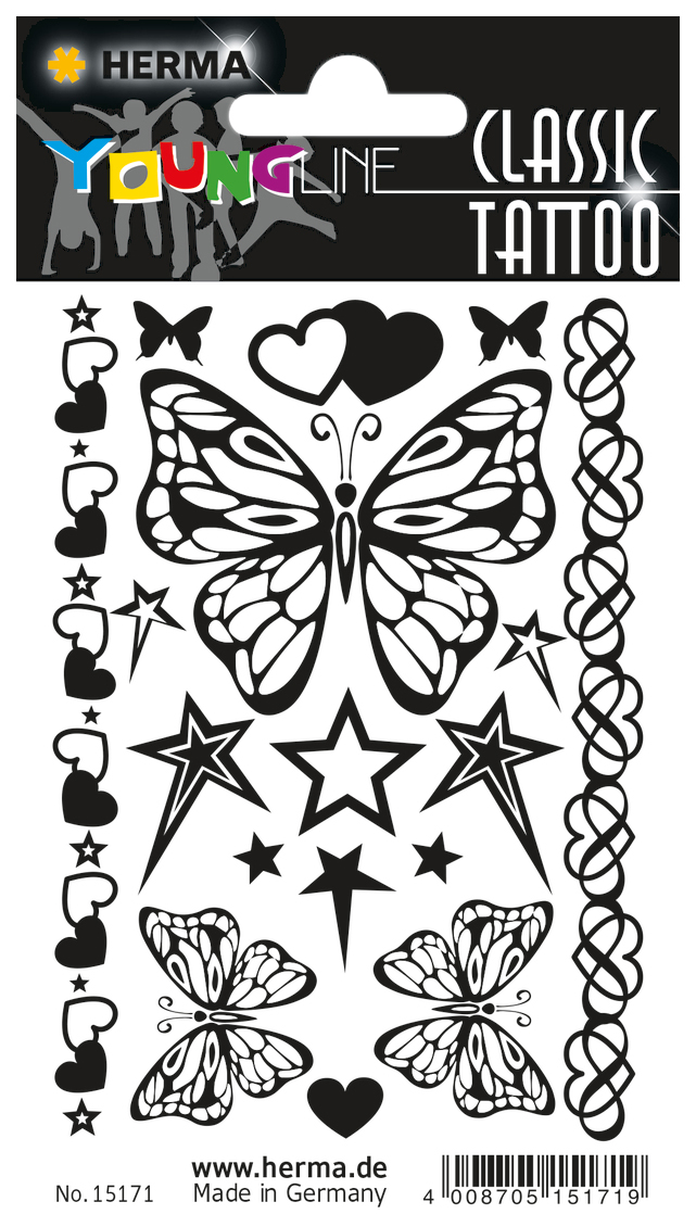 

Наклейки "Tattoo Classic. Бабочки черно-белые"