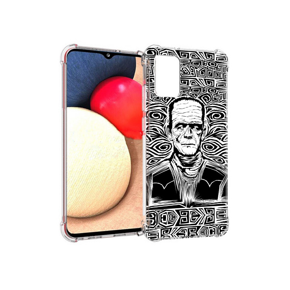 

Чехол MyPads Tocco для Samsung Galaxy A02s франкенштейн черно белый (PT156738.479.661), Прозрачный, Tocco