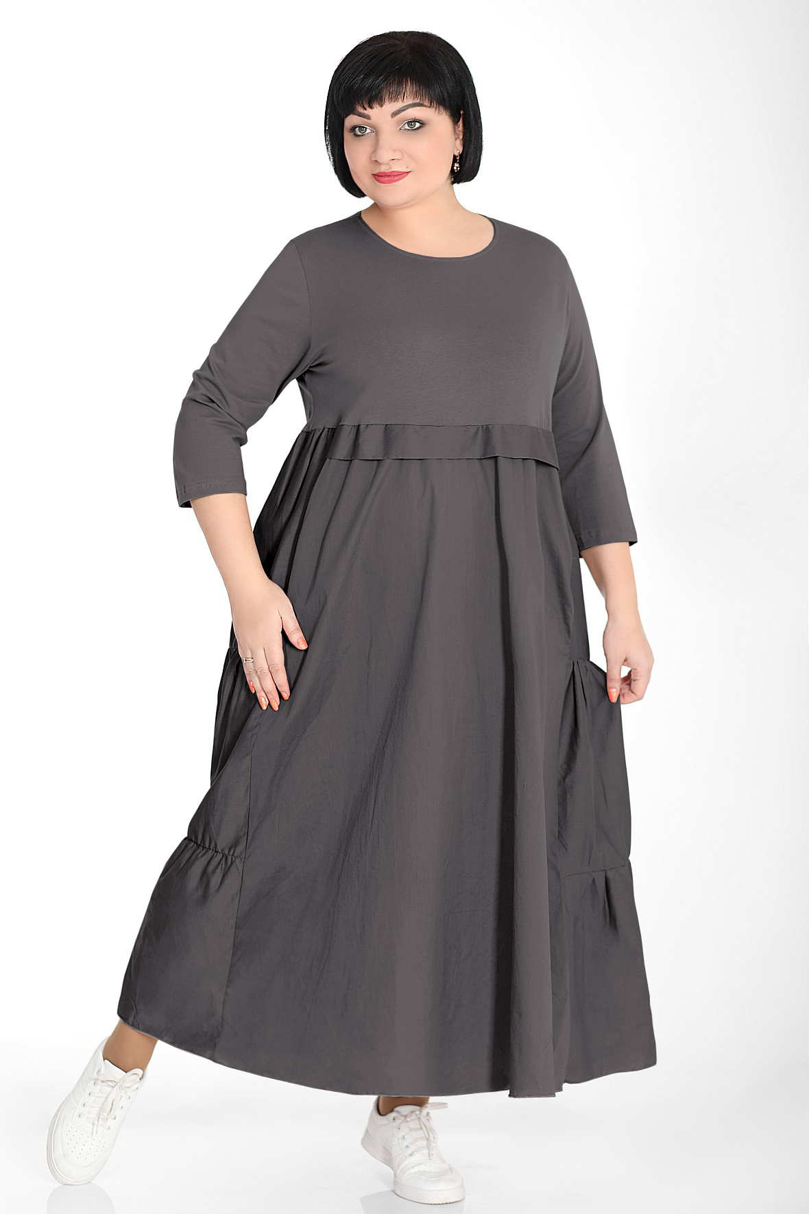 

Платье женское AlmondShop З-18 165272.С3 серое 60 RU, Серый, З-18 165272.С3